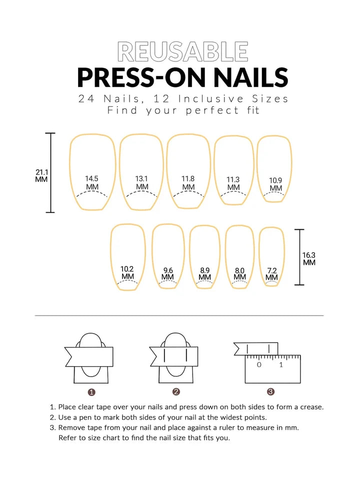 Aurellia | Short Coffin Ombre Press-On Nails