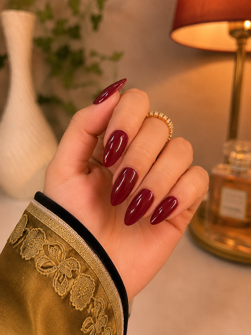 Cherry Red Gel-X Press-On Nails – Salon Look at Rs. 999