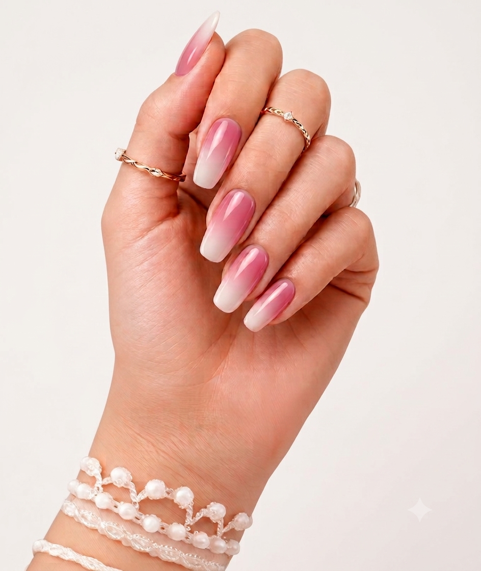 Solid French Nails | Coffin Long Length Press On Nails |